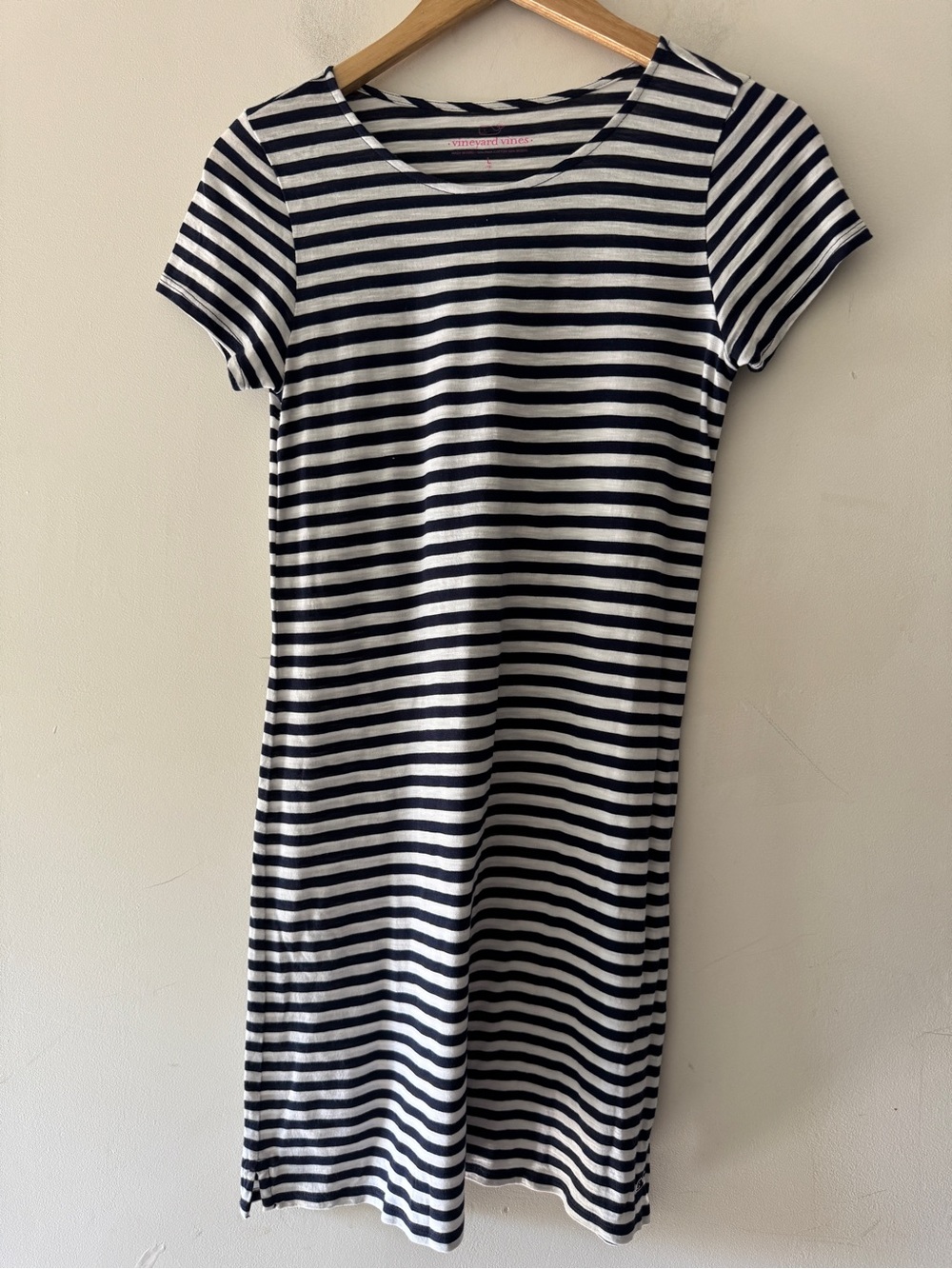 Vineyard Vines Blue and White Stripe T Shirt Dress Pima Cotton Modal